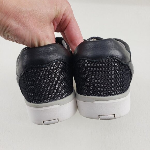 Kizik Miami Hands Free Sneaker Womens 8 Black Leather Casual Slip On Shoe - Picture 10 of 12